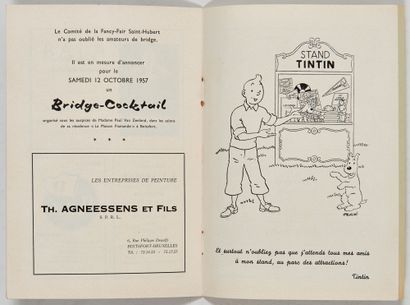 null Tintin - Publicité : Rarissime programme de la fancy-fair de l'Institut St Boniface...