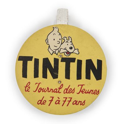 Tintin - Metal plate : Small round plate...