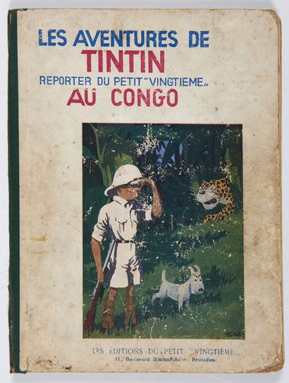 Tintin B&W - In the Congo : First edition...