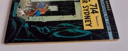 Hergé - dédicace : Vol 714 pour Sydney. Edition originale 1er tirage (p 42, allez-vous...