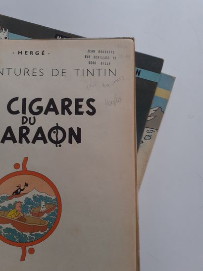 null Tintin - Set of 3 albums: Cigars of the pharaoh (French EO, names inside), Jewels...