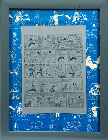 null Tintin - Printing plate : Metal plate used for the printing of page 13 of the...