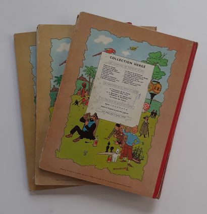 null Tintin - Set of 3 albums : Au tibet (EO), Bijoux Castafiore (EO), Affaire Tournesol...