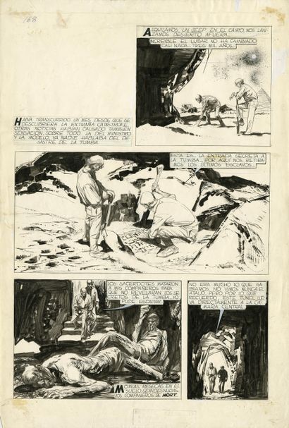 Alberto Breccia (1919-1993) Mort Cinder - The Tomb of Lisis India ink on paper for...
