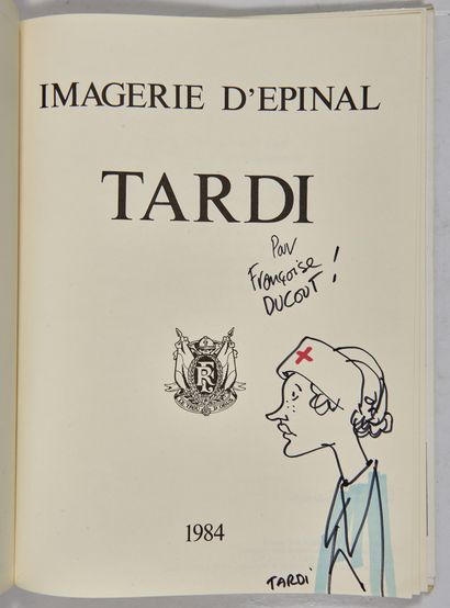 Tardi - dédicace : Le trou d'obus. Edition originale avec les 4 planches à découper,...