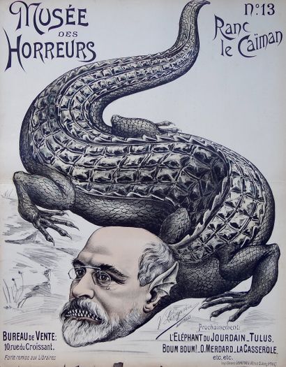null DREYFUS CASE. LENEPVEU Victor. Museum of Horrors. N°13 Ranc le caïman. 1900....