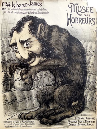 null DREYFUS CASE. LENEPVEU Victor. Museum of Horrors. No. 44 Baron James. 1900....