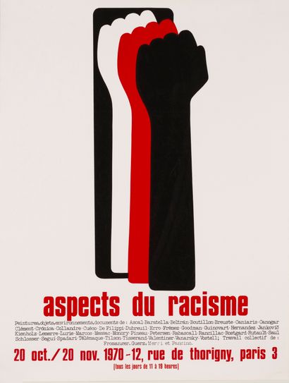 null ANONYME. Aspects du rascisme. 20 oct./ 20 nov. 1970 - 12 rue de Thorigny, Paris...