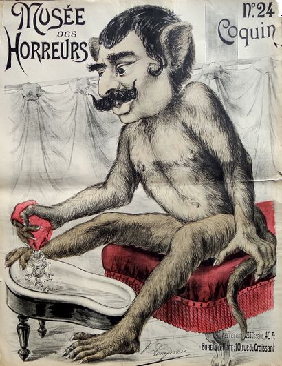 null DREYFUS CASE. LENEPVEU Victor. Museum of Horrors. N°24 Coquin. 1900. Lithographic...