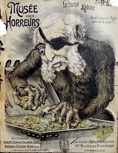 null DREYFUS CASE. LENEPVEU Victor. Museum of Horrors. N°45 Baron Alphonse. 1900....