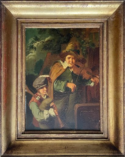 null Dans le goût du XVIIe siècle Flamand

Musiciens

Huile sur panneau

33 x 23...