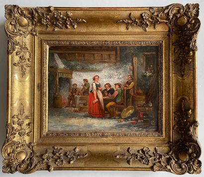 null 
赫尔曼-桑德曼(1832-1901)




宴会现场




油画，右下方有签名




21.5 x 27.5厘米
