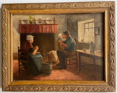 null 
Johanus VALKEBURG (1880-1937)




La famille près du feu




Huile sur toile...