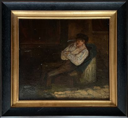 null Northern school, early 20th century 

Man at Rest

Oil on panel

33,5 x 30,5...