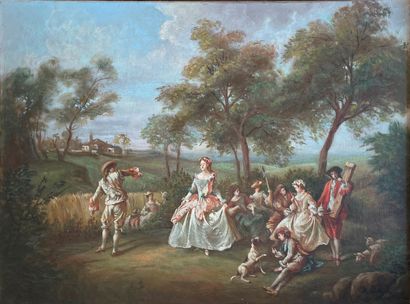 null Nicolas LANCRET (after)

Galant scene

Oil on canvas, trace of signature in...