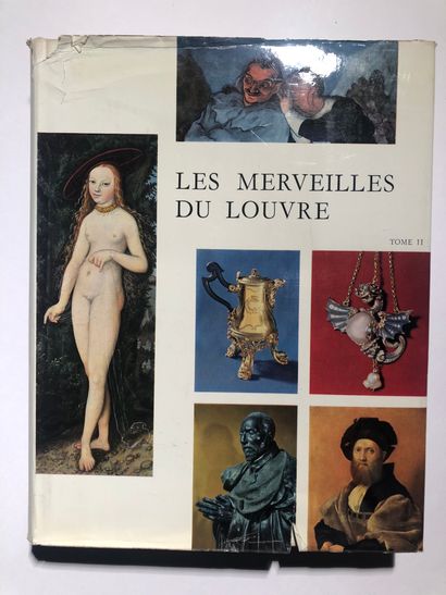 null 2 Volumes "LES MERVEILLES DU LOUVRE", Collection Réalités, Ed. Hachette, 1958,...