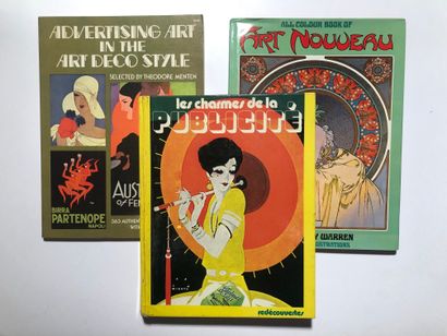 null 3 Volumes : "ADVERTISING ART IN THE ART DECO STYLE", Selected by Theodore Menten,...