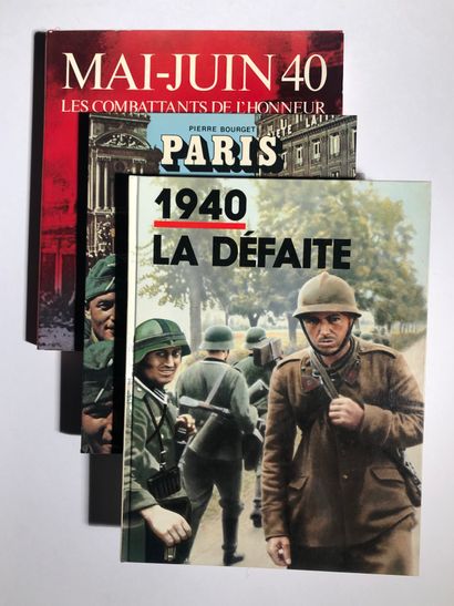 null 3 Volumes : "1940 LA DÉFAITE" Ed. Éditions Tallandier, 1978 / "PARIS 1940-1944",...