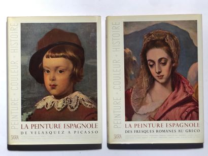 null 4 Volumes : "LA PEINTURE ESPAGNOLE : DES FRESQUES ROMANES AU GRECO", Collection...