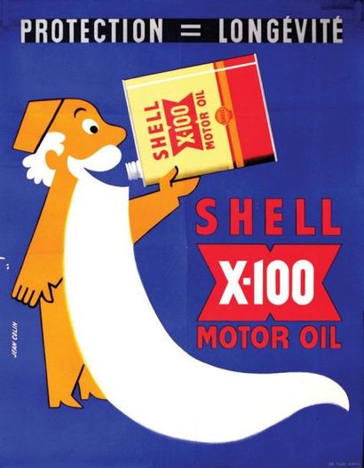 null Lot de 9 affiches Automobiles. Shell. Esso. BP. Lot de 9 Aff. N.E / Lot of 9...