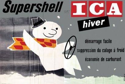 VERNIER SuperShell Avec ICA. Girbal Paris Aff. N.E. en 2 panneaux / Aff. N.E. in...