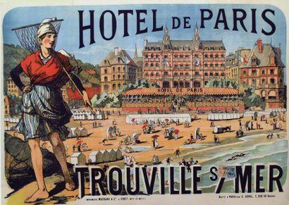 STEINLEN THEOPHILE Trouville sur Mer Hôtel de Paris. Mazrand & Cie Cirey Aff. Entoillée....