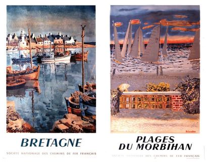 CERIO & BRIANCHON Bretagne / Plages du Morbihan SNCF. 1953. ET . 1950. Draeger 1953...