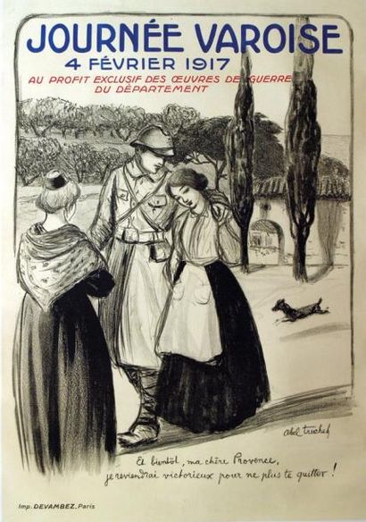 TRUCHET ABEL Journée Varoise 1917. Devambez Paris Aff. E. B.E. B + 111 x 77,5 cm...