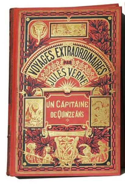 VERNE Jules Un capitaine de quinze ans. Hetzel Paris S.D. illustrations de MEYER....