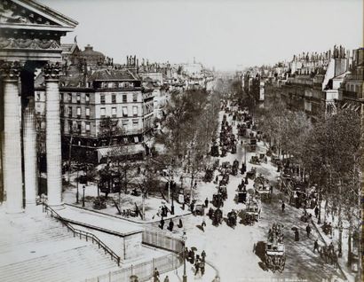 Albert HAUTECOeUR (attr.) Boulevard de la Madeleine, Paris, c. 1890 Tirage sur papier...
