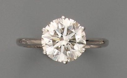 null Bague Diamant brillanté (3.50 cts env.), en or