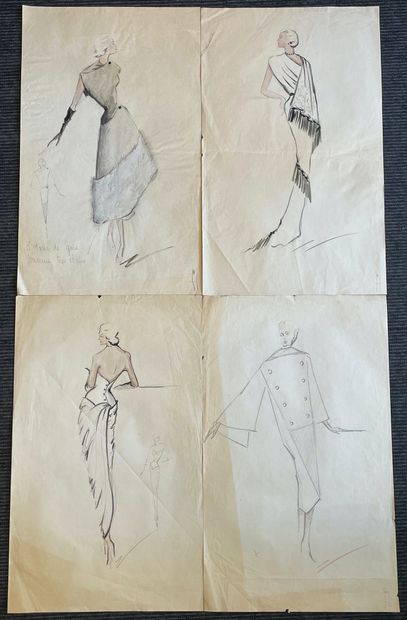 null 21 drawings by Marcelle CHAUMONT
Graphite, India ink, gouache
Winter 1948
40...