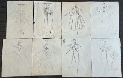 null 31 dessins de Pierre CARDIN pour Marcelle CHAUMONT
Mine de plomb, encre de chine,...