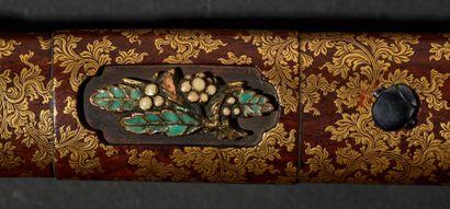 null Koto wakizashi
Epoque MOMOYAMA (1573 - 1603)
Non signé (mumei)
Lame (sugata)...