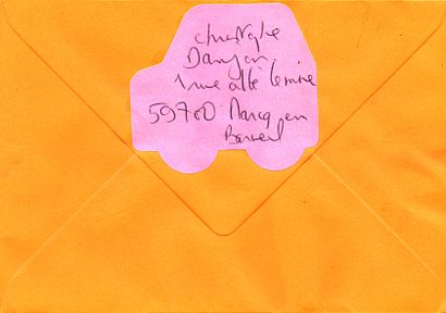 DANJOU Christophe Sans titre / Enveloppe Mail-Art / Technique mixte et collage sur...