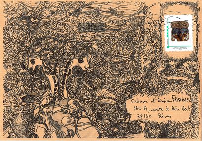 HUMBERT Jean-Christophe 
Sans titre / Enveloppe Mail-Art / Impression sur papier...