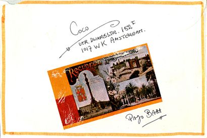 GAERTNER Coco Sans titre / Enveloppe Mail-Art décorée sur les deux faces / Collage...
