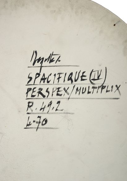 Jean Degottex (1918-1988) 


Spacifique IV, 1970



Technique mixte, perspex blanc/bois...
