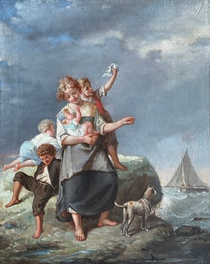 François Louis LANFANT DE METZ (1814-1892) 


告别



布面油画，右下角有签名 



40,5 x 33 cm...
