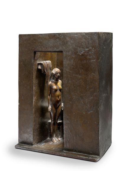 André BARELIER (1934) 
Cabine téléphonique
Epreuve en bronze