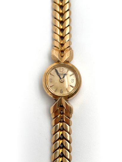 JAEGER-LECOULTRE 
Montre bracelet de dame en or 18k (750) (aiguilles oxydées)



Poids...