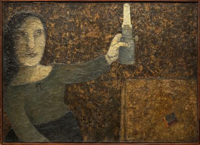 Jean-Claude QUILICI (né en 1941) 
Femme
Huile sur toile, signée au dos
60 x 92 c...