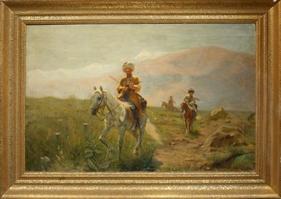 Franz Alexeïevitch ROUBAUD (Odessa 1856 - Munich 1928) 


Cosaques à travers la montagnes



Huile...