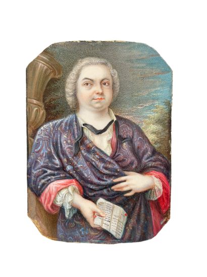 ÉCOLE FRANÇAISE, début XVIIIe siècle 


* Portrait of a man with a robe and a letter



Octagonal...