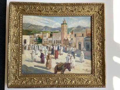 Albert HOREL (1876-1964) 


Scène de marché oriental



Huile sur toile, signée en...