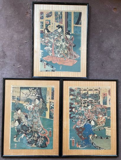 null Lot de trois estampes Japonaises

Dim de l’une : 38 x 25,5 cm

Accidents