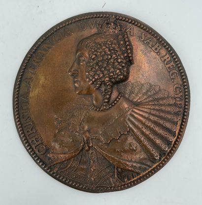 Médaille de Christine de France par Abraham...