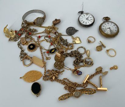 null Ensemble de bijoux fantaisies dont colliers, bagues (dont micro-mosaïque), boutons...