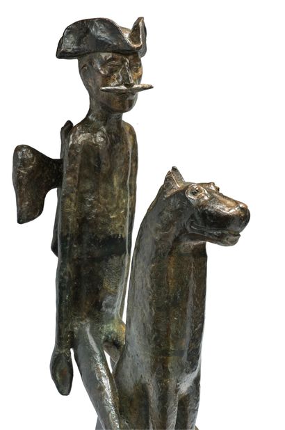 Michail Viktorovitch DRONOV (né en 1956) 


Cavalier sur animal fantastique, Munghausen



Sculpture...