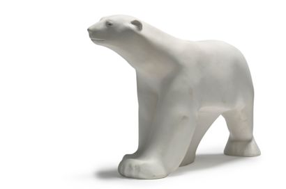 MANUFACTURE NATIONALE DE SEVRES François POMPON (1855-1933) 
White bear
Sculpture...